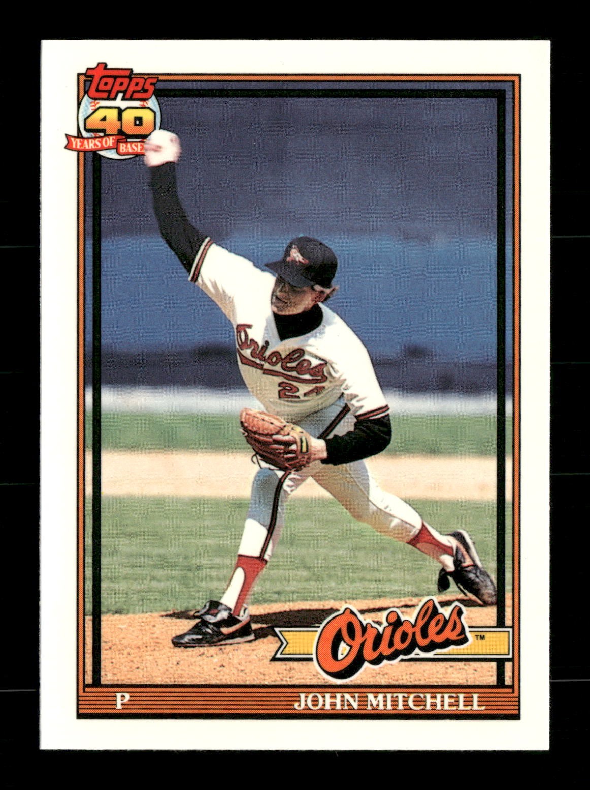 1991 Topps TIFFANY - GLOSSY #708 John Mitchell Baltimore Orioles