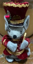 Kurt S. Adler 1993 Felt Mouse & Wooden Nutcracker Christmas Ornaments