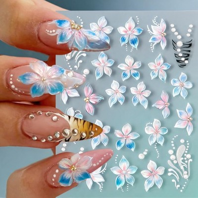 DIY Friendly geprägter Nagelsticker Effekt für natürliche und künstliche Nägel