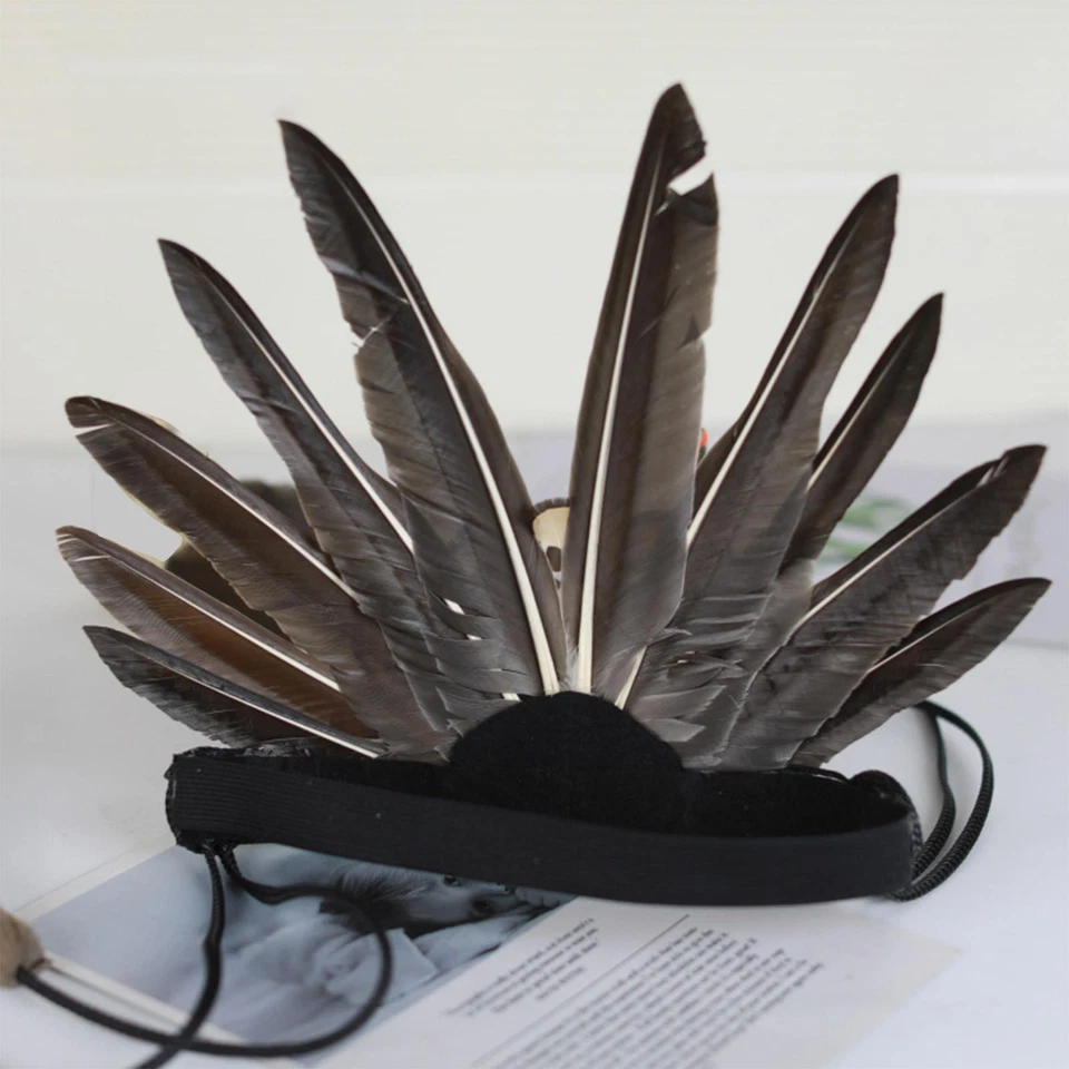 American Chief Indian Native Feather Headdress for Stage Show Holidays Party - Image 4 of 4