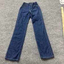 Lee Jeans Boys Size 12 REG Dark Wash Straight Leg Cotton Vintage Stain