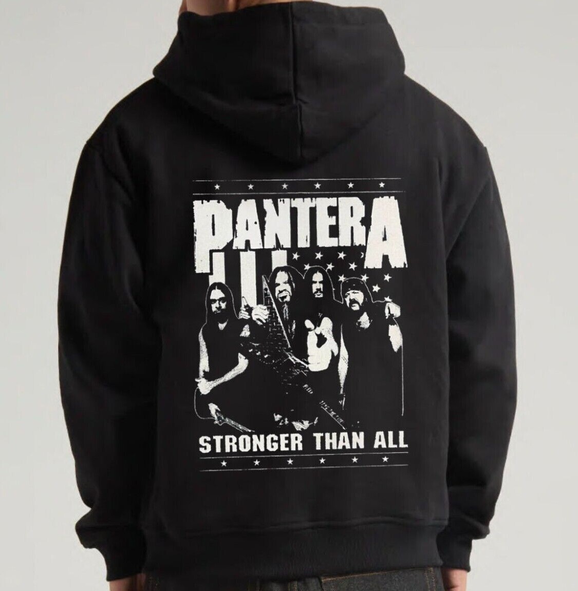 Pantera Heavy Metal Band Men's Black Zip Hoodie (Multiple
