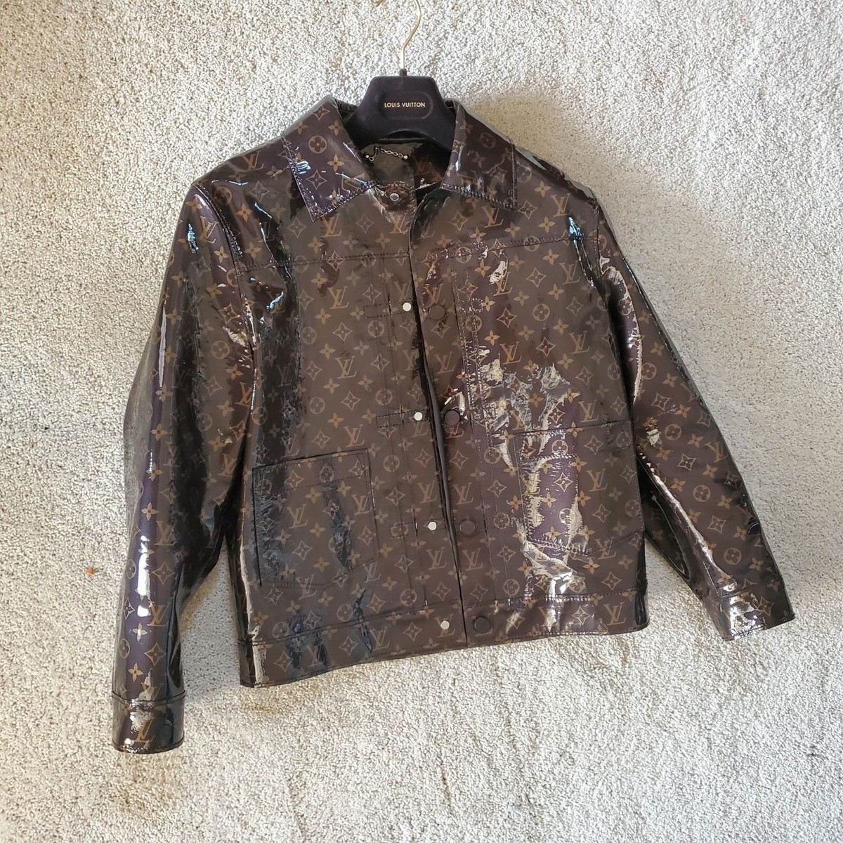 90万相当　LOUIS VUITTION レザージャケット　ダミエ LOUIS VUITTON|ダミエレザージャケット|【ハードオフ公式通販】オフ