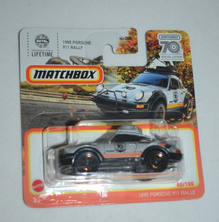 MATCHBOX 2023 HIGHWAY ADVENTURE - 1985 PORSCHE 911 RALLY SILVER ON