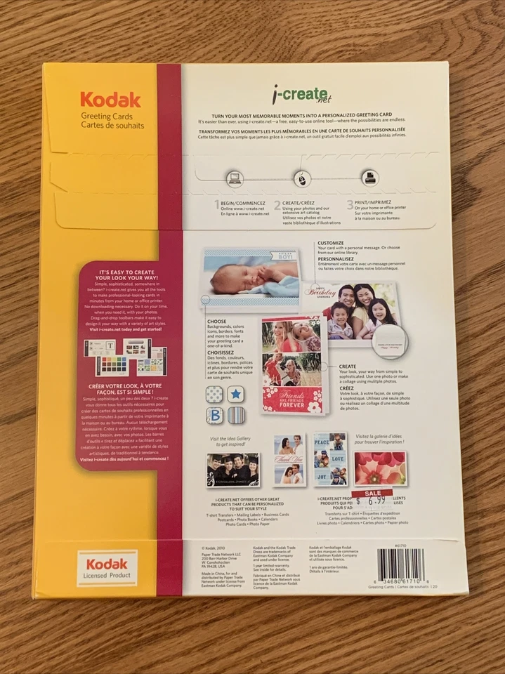 Kodak Inkjet Greeting Cards Package 20 count Matte Half Fold 118 1999 - Image 2 of 4
