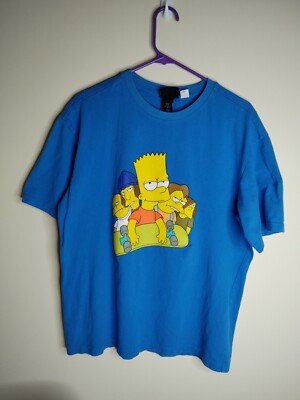 T-shirt The Simpsons "Sorry Or Whatever" Tie-dye Jaune - Taille M Unisex - Vintage Années 90