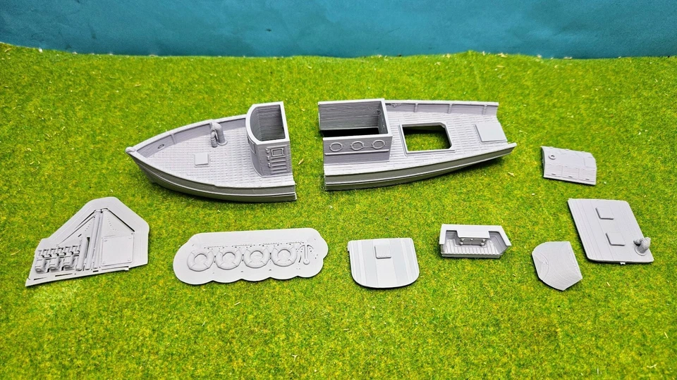 Barca Da Pesca "Alter Kutter" Modello Di Barca 1:87 1:72 1:56 - Immagine 3 di 4