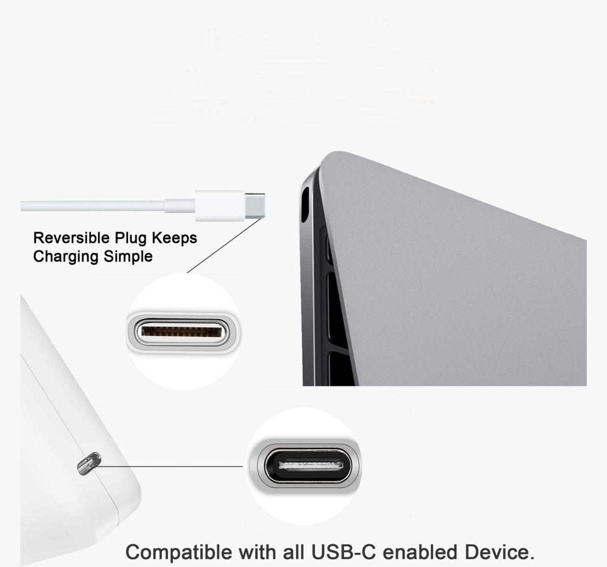 For MacBook Air 13-inch A2681 2022 USB-C Charger 96W Power Adapter