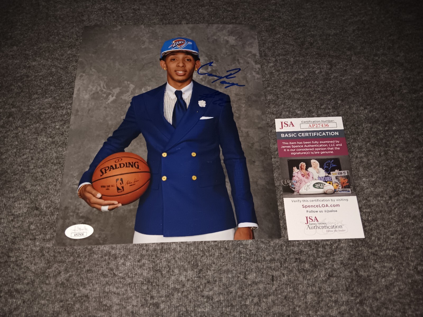 Cameron Payne Autographed Signed Oklahoma City Thunder 8x10 Jsa Murray State 
