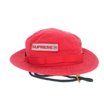 Supreme 21Ss Reflective Patch Boonie Hat Red Men