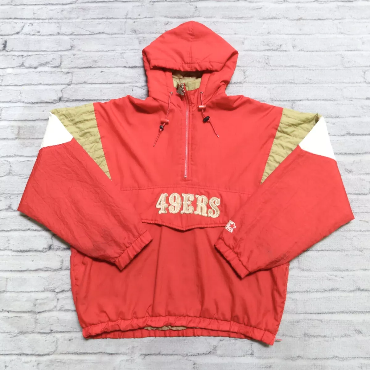 Vintage 90s San Francisco 49ers Pullover Parka Jacket by Starter Size XL