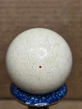 Vintage / Antique Red Dot Billiards Pool Cue Ball - Some Cracking (possibly clay