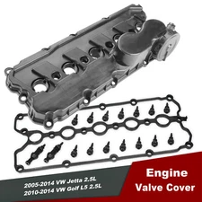 Valve Cover w/ Gasket PCV Valve for 05-14 VW Jetta Rabbit Beetle Golf Passat 2.5