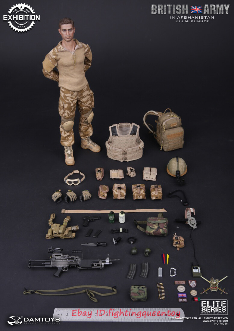 DAMTOYS 78036 BRITISH ARMY IN AFGHANISTAN MINIMI GUNNER 1/6 Figure INSTOCK