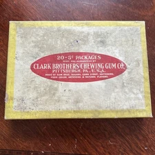 Vintage 1930’s Clark Brothers Chewing Gum Display Box Bottom. 