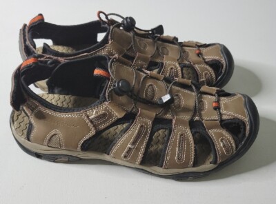 Eddie Bauer Troy Hiking Sport Leather Brown Men’s Sandals Sz 10 Sporty, Outdoor Eddie Bauer Men main image 2