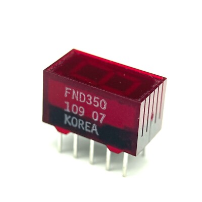 5x LED Anzeige RED Digit 7-Segment Display FND350 / FND 350, NOS