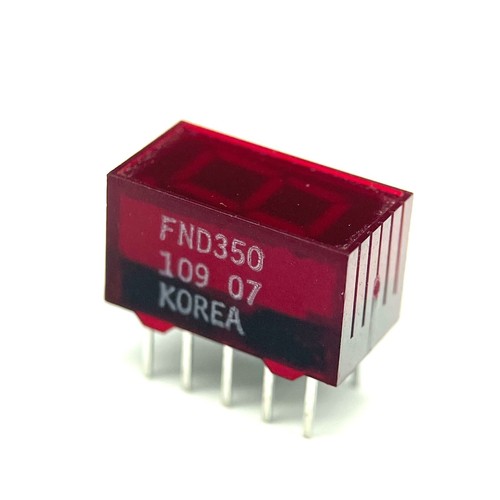 5x LED Display RED Digit 7-Segment Display FND350 / FND 350, NOS