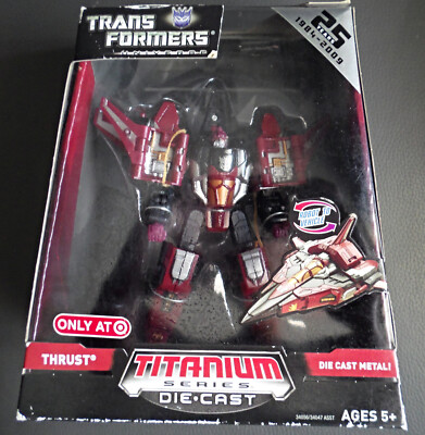 2009 Micro Machines Transformers Titanium Series Diecast 6'' Thrust Diaclone NY