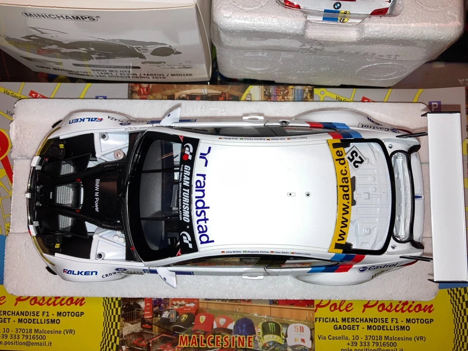 100102025 MINICHAMPS 1 18 BMW M3 GT2 WIN. 24H NURBURGRING 2010 L.E.1398 PCS NEW - Immagine 2 di 4