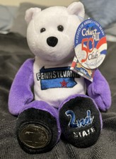 Limited Treasures Coin Bear, Pennsylvania, 50 Club, New with Tag