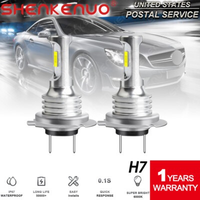 For Mercedes Benz SL S SLK E C CL Class H7 LED Headlight Bulb High Low Beam