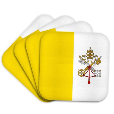 3dRose CST_211406_1 Flag of The Vatican City Soft Coasters (Set of 4 ...
