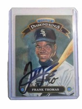 SIGNED AUTOGRAPHED 1992 Donruss Diamond Kings Frank Thomas Chicago White Sox #DK