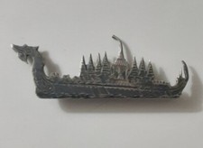 Vintage Siam Sterling Silver Dragon Boat Ship...