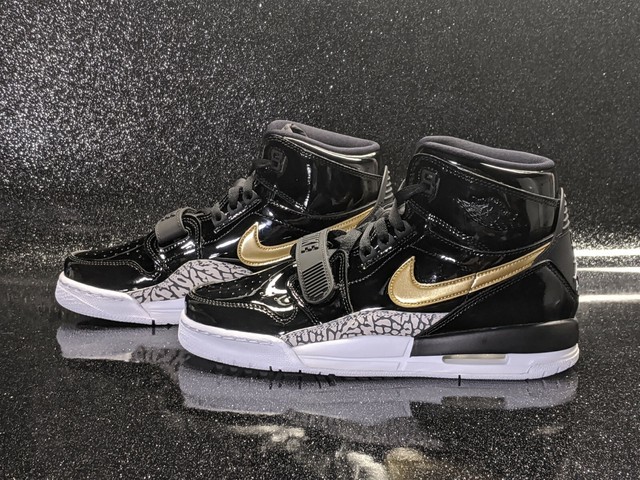 Nike Air Jordan Legacy 312 Black Gold Grade School Glossy At4040 007 Size 5.5 Y for sale online 