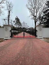 VICTORIAN STYLE WROUGHT IRON DRIVEWAY GATES - ALI1