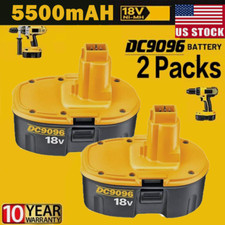 2 PACK 18V For Dewalt 18 VOLT XRP DC9096 DC9098 NiMh Battery DC9099 5.5AH NEW