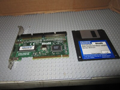 PROMISE TECHNOLOGY ULTRA66 V1.14 ULTRA66 IDE 1 PCI  IDE2 W/ DISC SN#1D4560703148