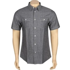 $59.99 HUF Firefly Woven Short Sleeve Shirt (black) HUFBU3201BLK