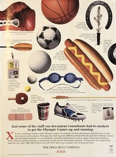 1996 Xerox Stuff Consultants PRINT AD Analyzed Olympics VTG 90s Document Company