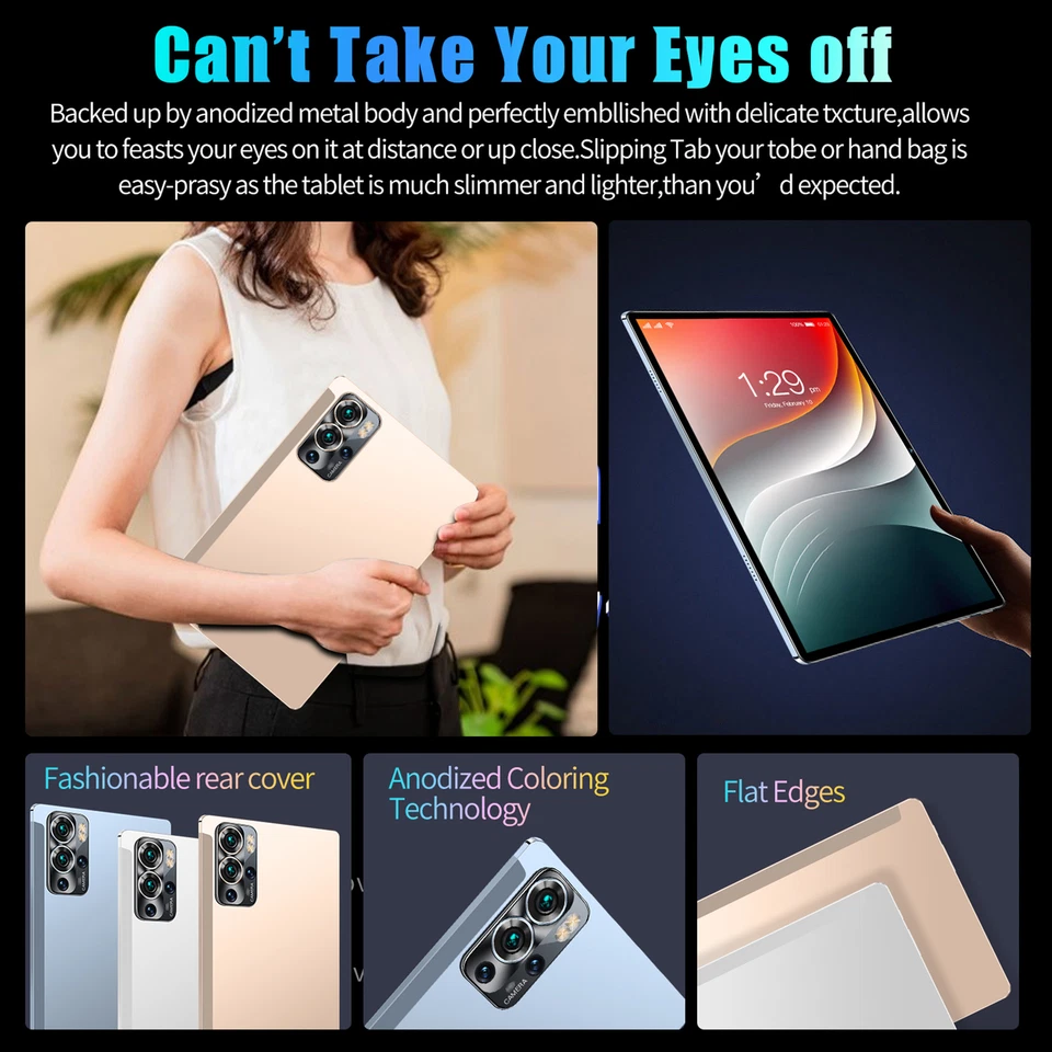 6GB+128GB 10.1 inch 1960*1080 High-Clear Android13 4G Calling 8-Core V3L4 - Image 3 of 4