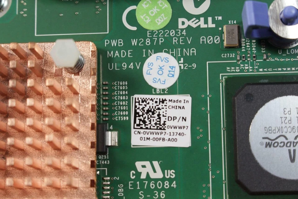 DELL 57711 2 X 10GBE SFP + 5709 2 X 1GB NIC NETWORK CARD FOR PE R910 VWWP7 - Image 4 of 4