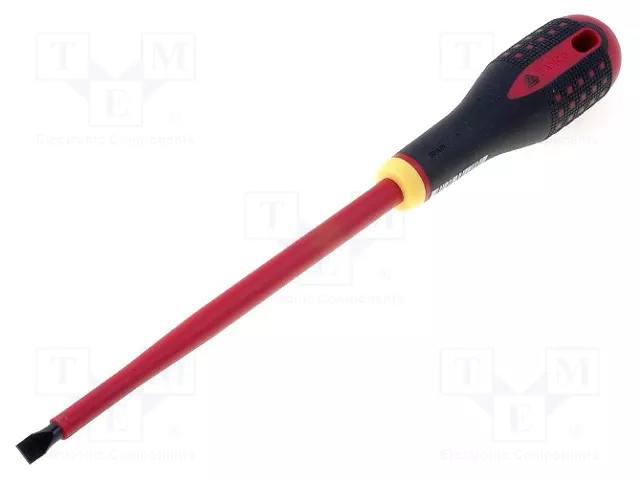 Bahco Schwarz/Rot Schraubenzieher, Be-8065S - Ergo Isolierter Schraubendreher Für Schlitzschrauben Mit 3-Komponenten-Griff, Vde (Schlitzschrauben) - Bild 2