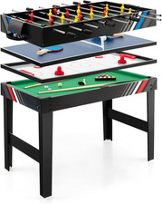 GYMAX 4 in 1 Multi Game Table, 49" Combo Game Table with Foosball Table, Pool Bi