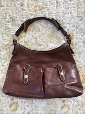Vintage Dooney & Bourke Archives Fiorentino Medium Lucy Hobo Castagno Pelle