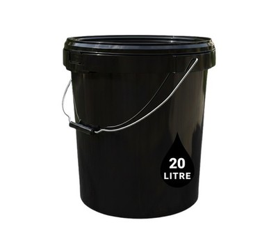20L Eimer Vorratsbehälter Eimer Kübel + Deckel Kunststoffgriff Tierfutter LEBENSMITTELQUALITÄT