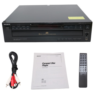 Sony CDP-C325 5 Disc CD Changer Carousel Player with Remote Bundle