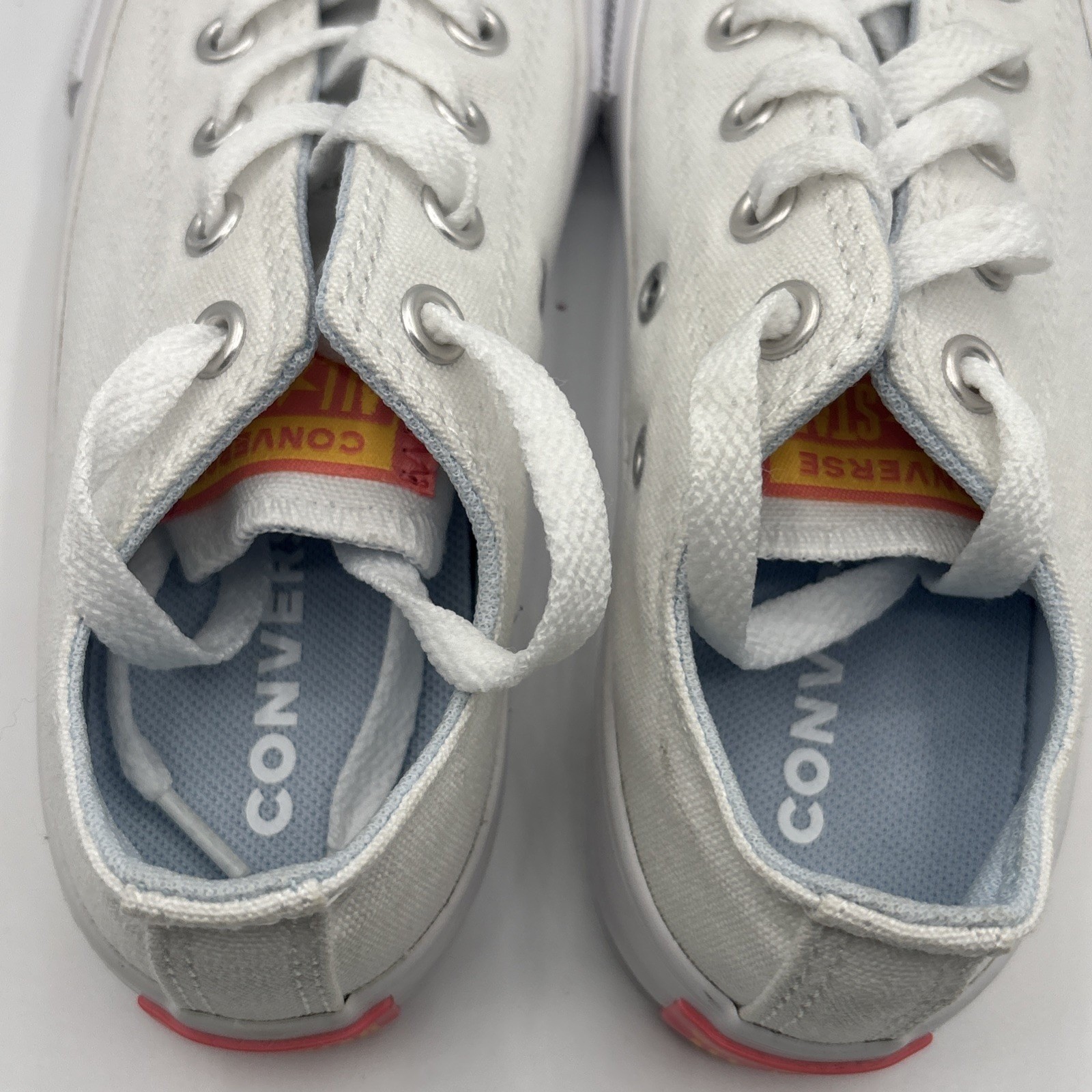 Converse All*Star Girl's Junior Sneakers Sun Graphic White Size US 13 thumbnail 12