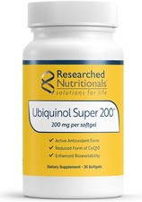 Researched Nutritionals Ubiquinol Super 200 Enhanced Absorption CoQ10 200mg