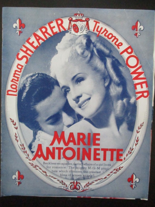 NORMA SHEARER TYRONE POWER Original Vintage 1938 MARIE ANTOINETTE MGM HERALD