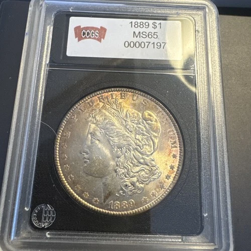 1889 Morgan Silver Dollar graded MS-65 by CCGS