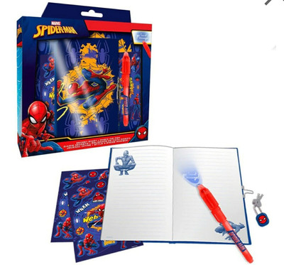 Marvel Spiderman Tagebuch Mit Schlüssel Mit Magic Pen Und Sticker 