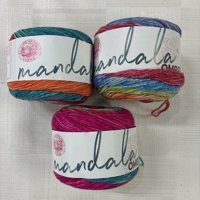 (3 Pack) Lion Brand Yarn 525-220L Mandala Multicolor DK Yarn, Troll