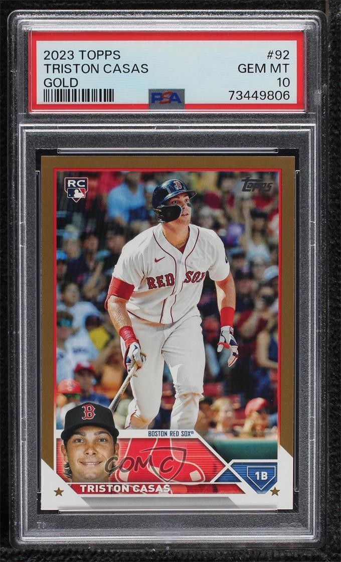 2023 Topps Series 1 Gold /2023 Triston Casas #92 PSA 10 GEM MT Rookie RC