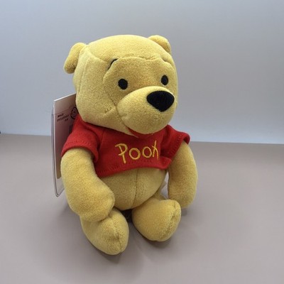 Vintage Disney Store Winnie the Pooh Mini Bean Bag Plush 8  w/ Tag Fat Body